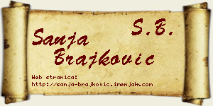 Sanja Brajković vizit kartica